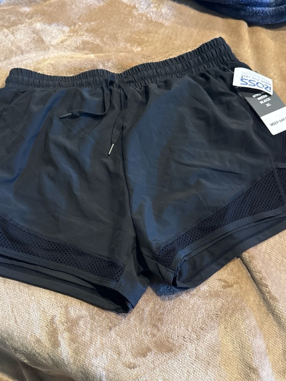 Sporty Black Woman's Pull-On Shorts